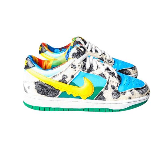 COPY NIKE Ben & Jerry\'s x Dunk Low SB \'Chunky Dunky\' Sneakers Size 7